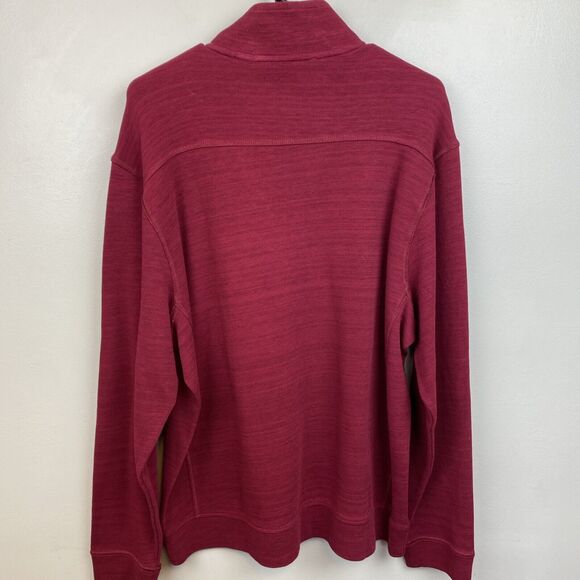 Tommy Bahama sweater Mens m red long sleeve 1/4 zip NWT MSRP $118 - Picture 7 of 10